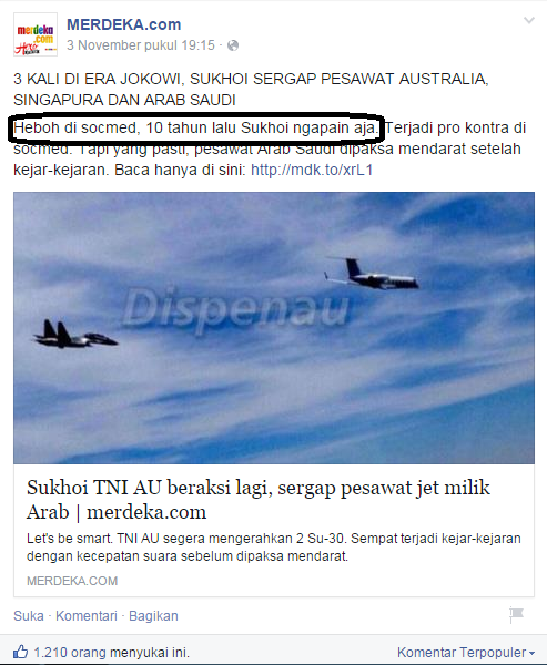 Sukhoi TNI AU era SBY dinilai tidak pernah beraksi