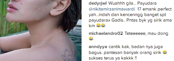 Komentar Miring di Foto Topless Nikita Mirzani yang Diupload Di Instagram Niki