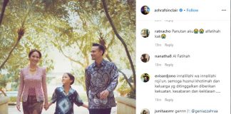 Postingan Instagram Ashraf Sinclair Bersama Keluarga